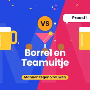 Mannen tegen Vrouwen: Productfoto Borrel en Teamuitje