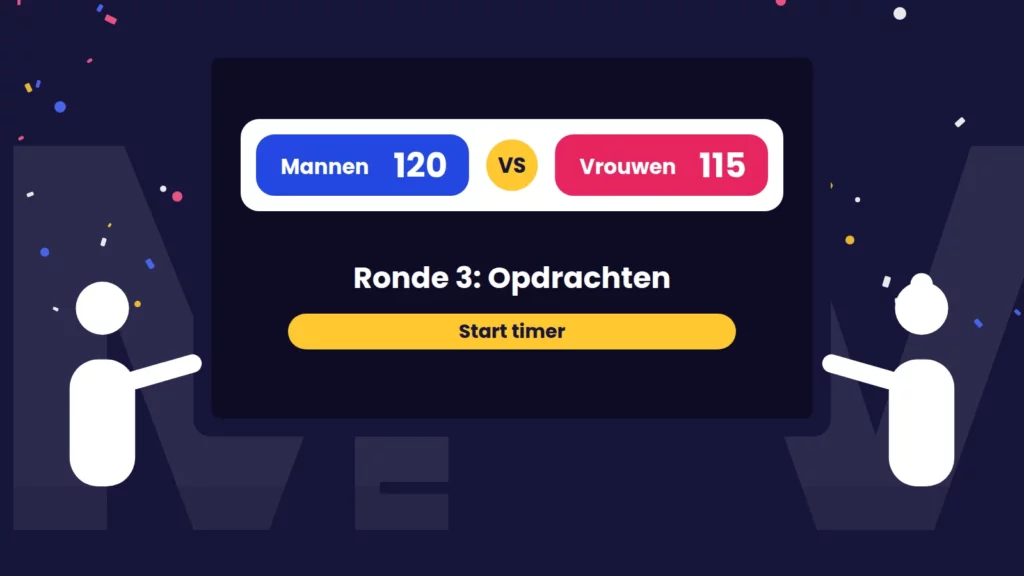 Mannen tegen Vrouwen: Beeld bij speluitleg